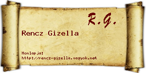 Rencz Gizella névjegykártya