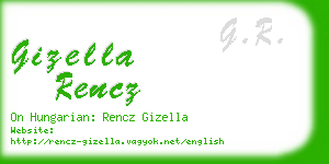 gizella rencz business card